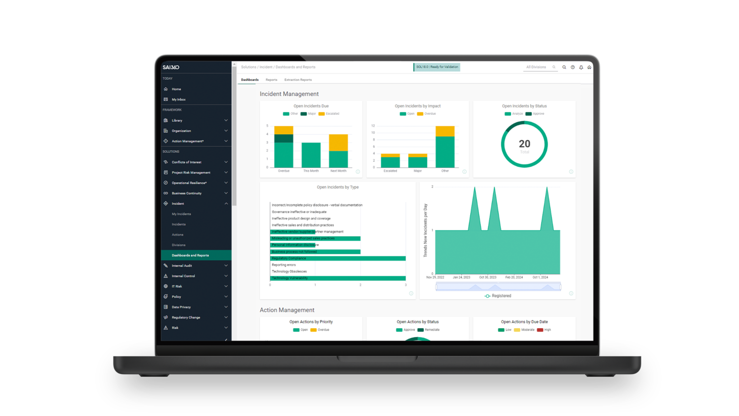 SAI360 screenshot - 10 beste software voor risicobeheer beoordeeld voor 2026