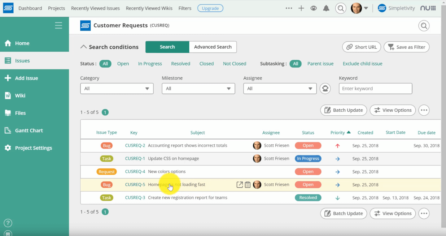 Backlog screenshot - 10 beste visuele projectmanagementsoftware voor 2026