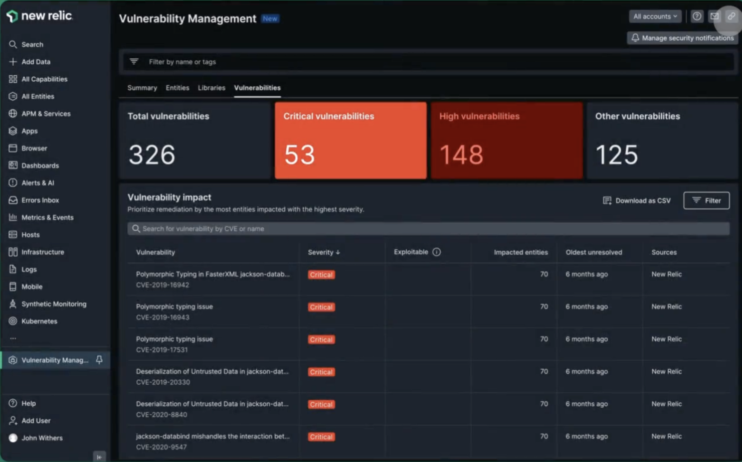 New Relic screenshot - 10 beste software voor risicobeheer beoordeeld voor 2026