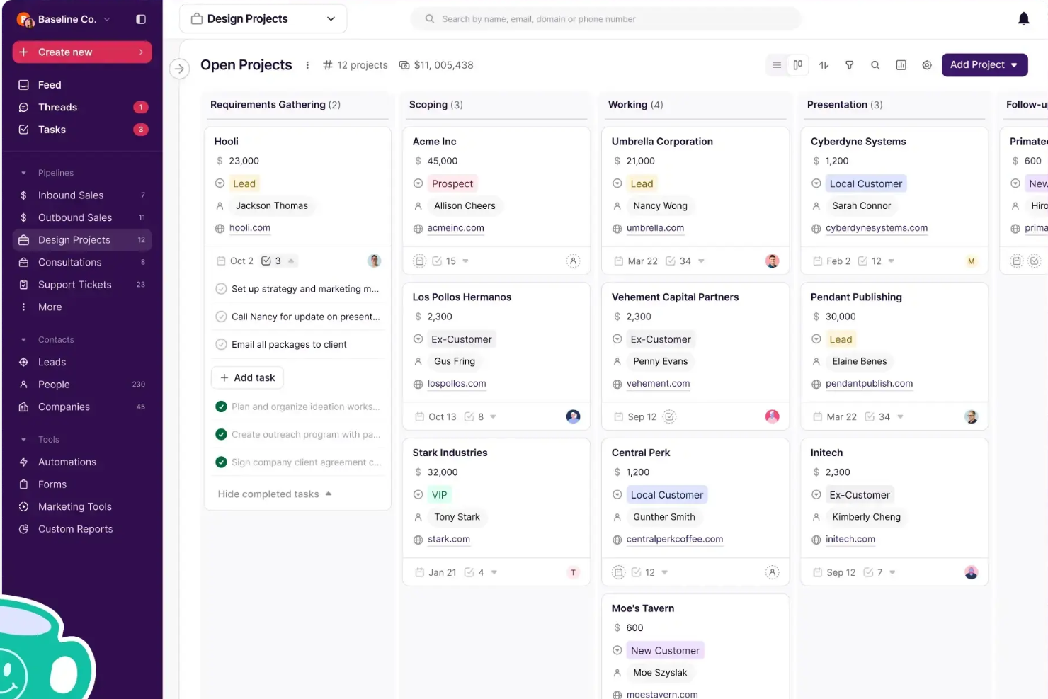 Copper screenshot - 10 beste projectmanagementsoftware geselecteerd voor 2026