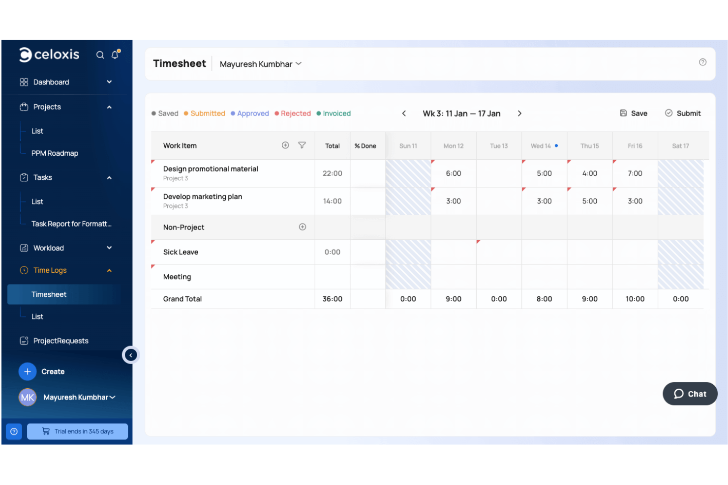 Celoxis screenshot - 10 beste ERP-projectmanagementsoftware beoordeeld in 2026