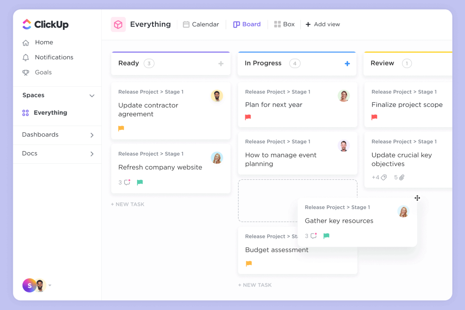 ClickUp screenshot - 10 softwaretools voor probleem- en projectbeheer voor 2026