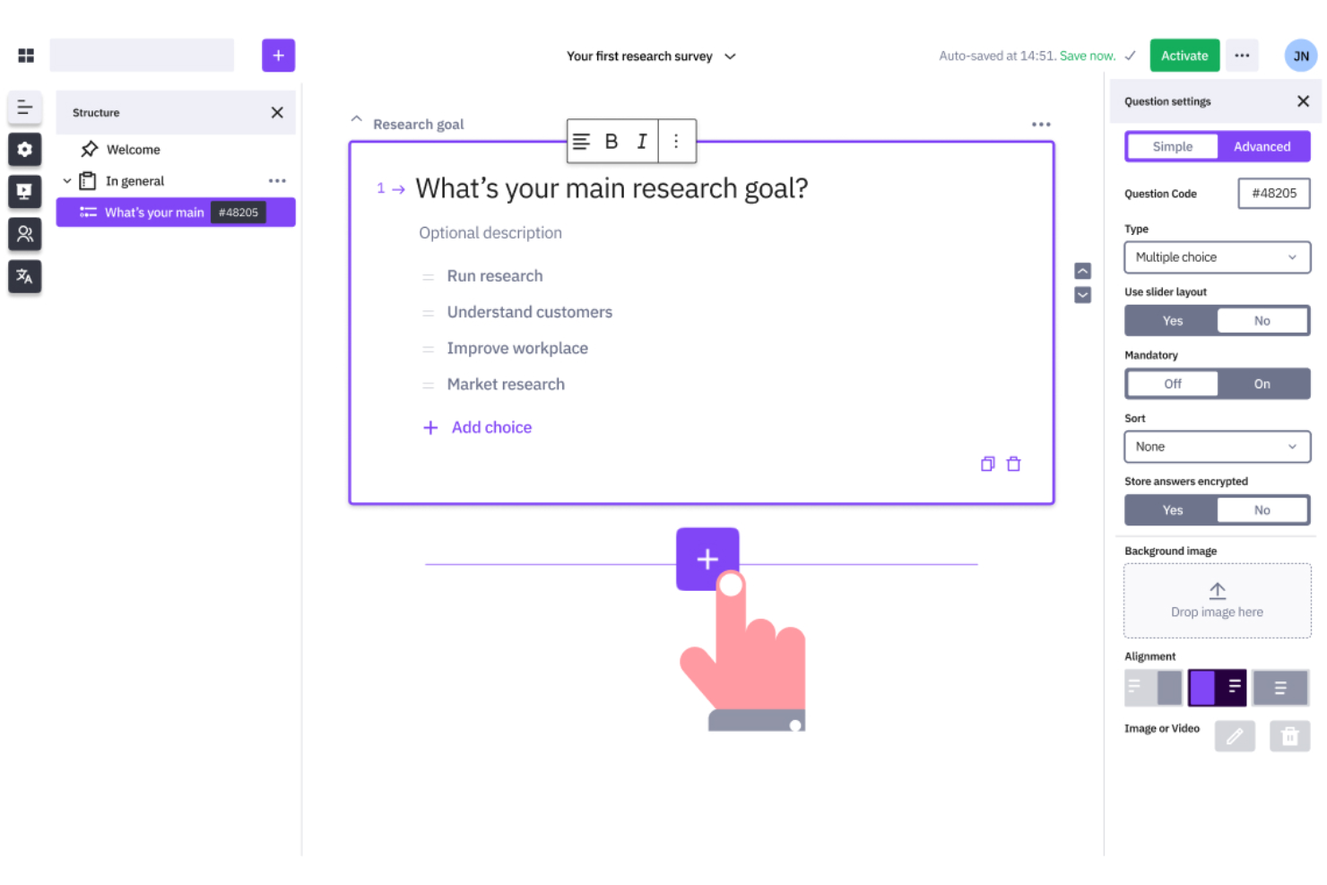 LimeSurvey screenshot - Le 10 migliori alternative a Microsoft Forms nel 2026