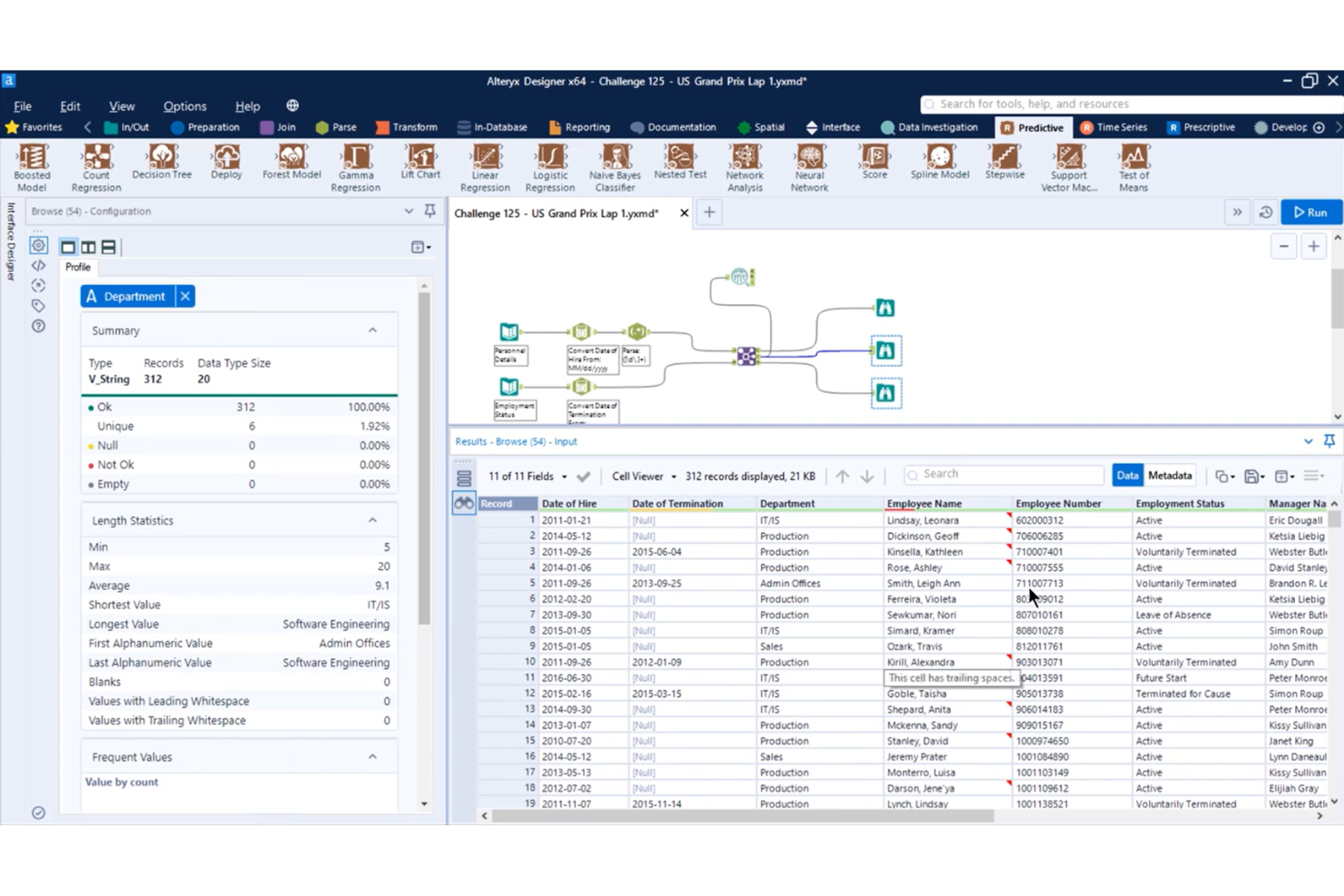 Alteryx screenshot - 10 bästa alternativen till Jitterbit under 2026