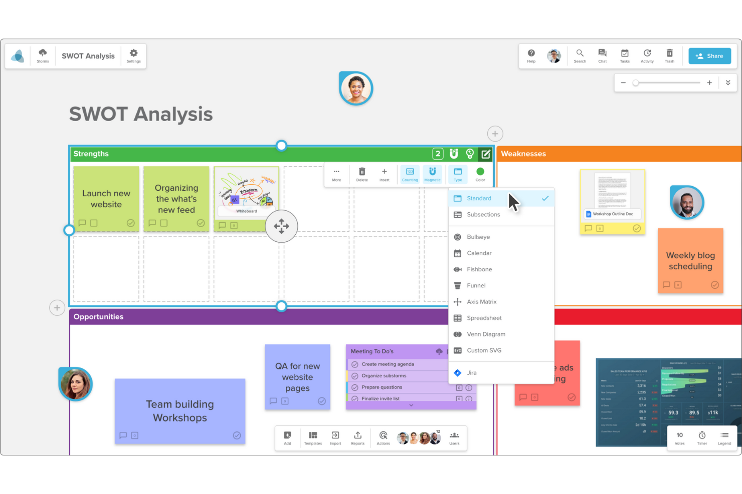 Stormboard screenshot - 17 bästa alternativen till Microsoft Whiteboard 2026