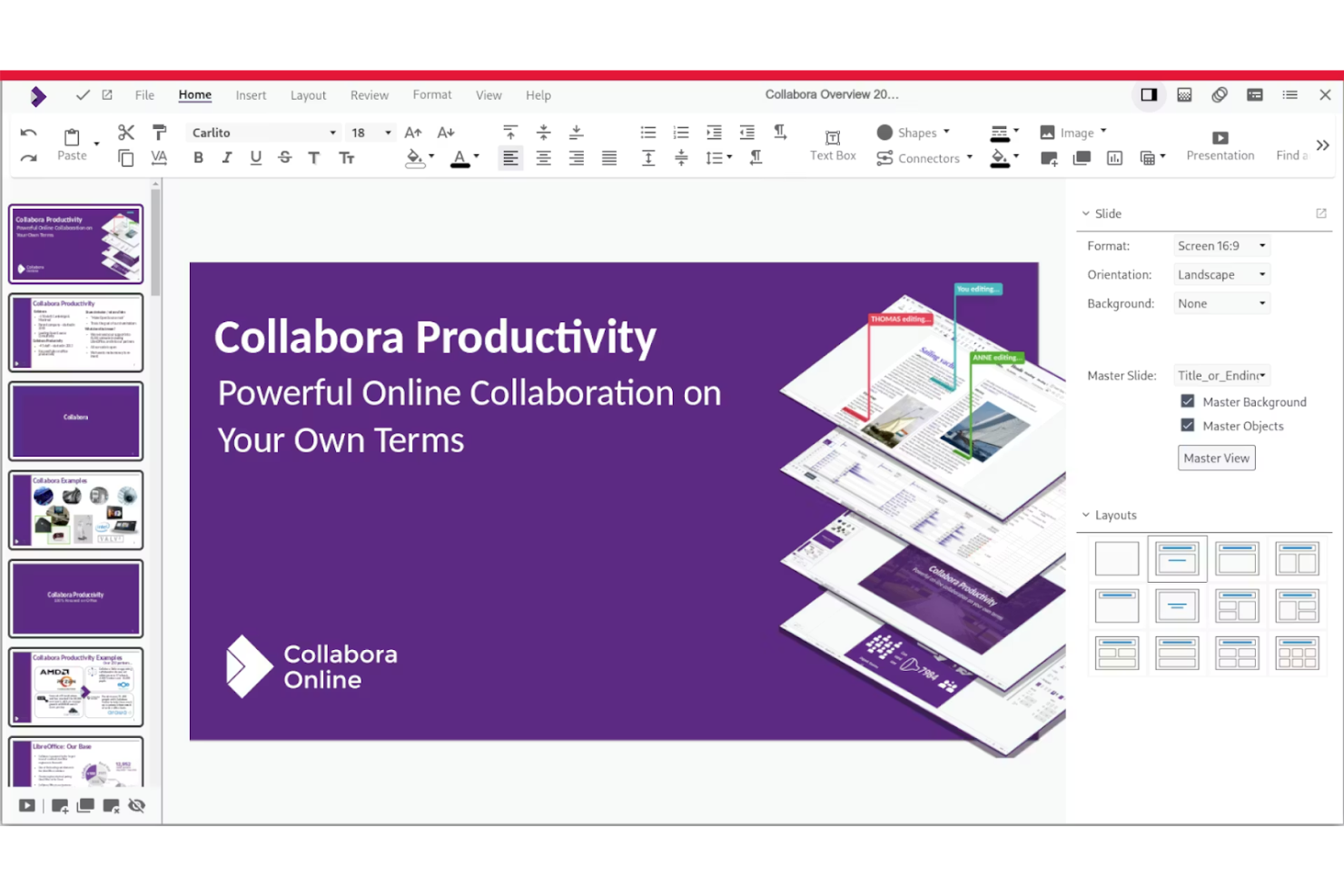 Collabora Online screenshot - 10 LibreOffice-alternativ för 2026