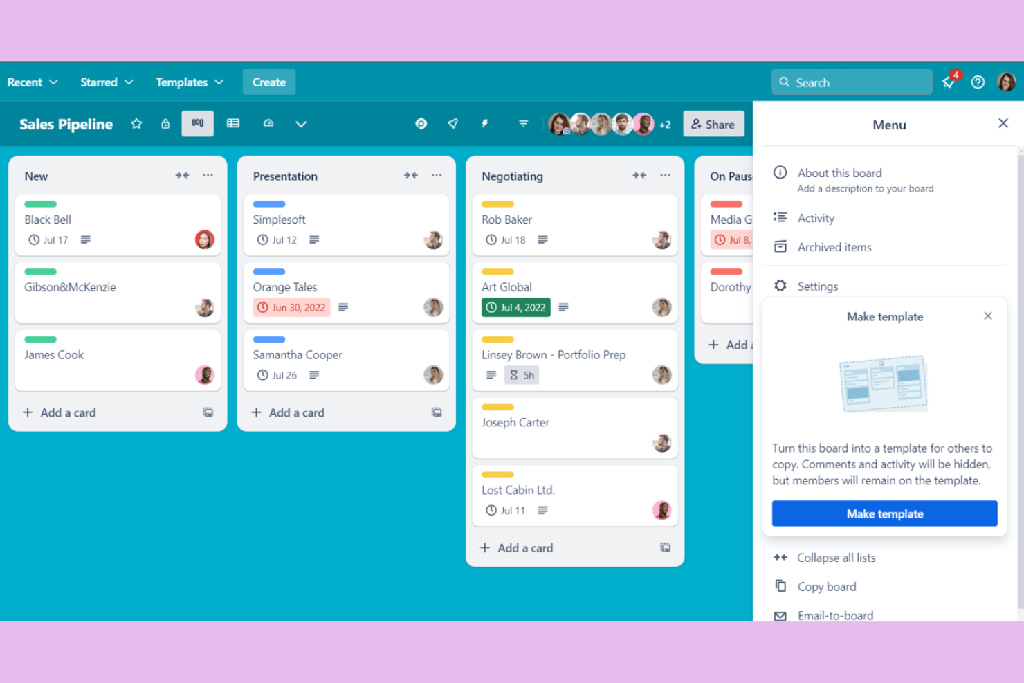 Trello screenshot - 10 verktyg för ärende- och projektuppföljning 2026