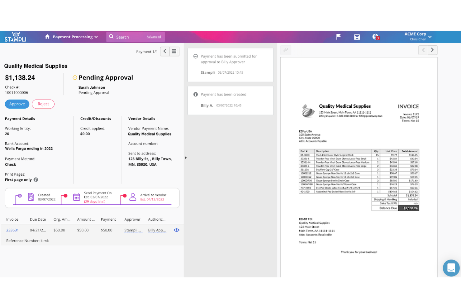 Stampli screenshot - 10 bästa programvarorna för fakturagodkännande 2026
