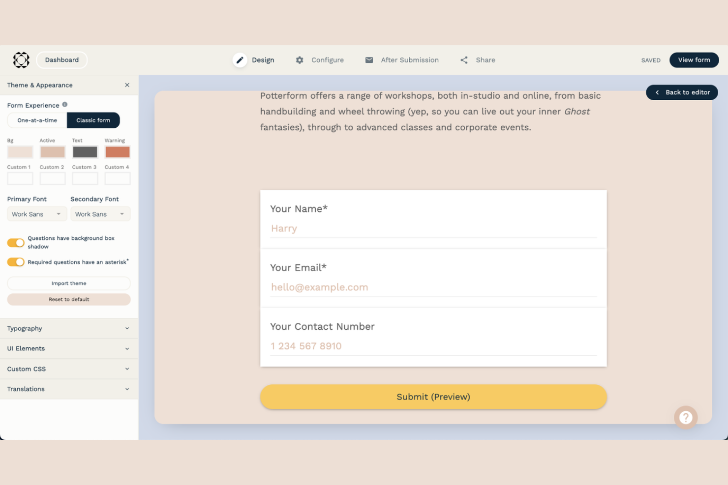 Paperform screenshot - 10 alternativ till Formstack 2026