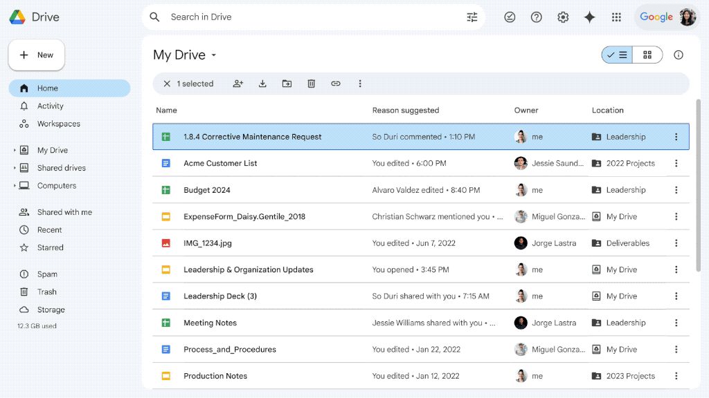 Google Drive screenshot - 10 Box-alternativ utvalda för 2026