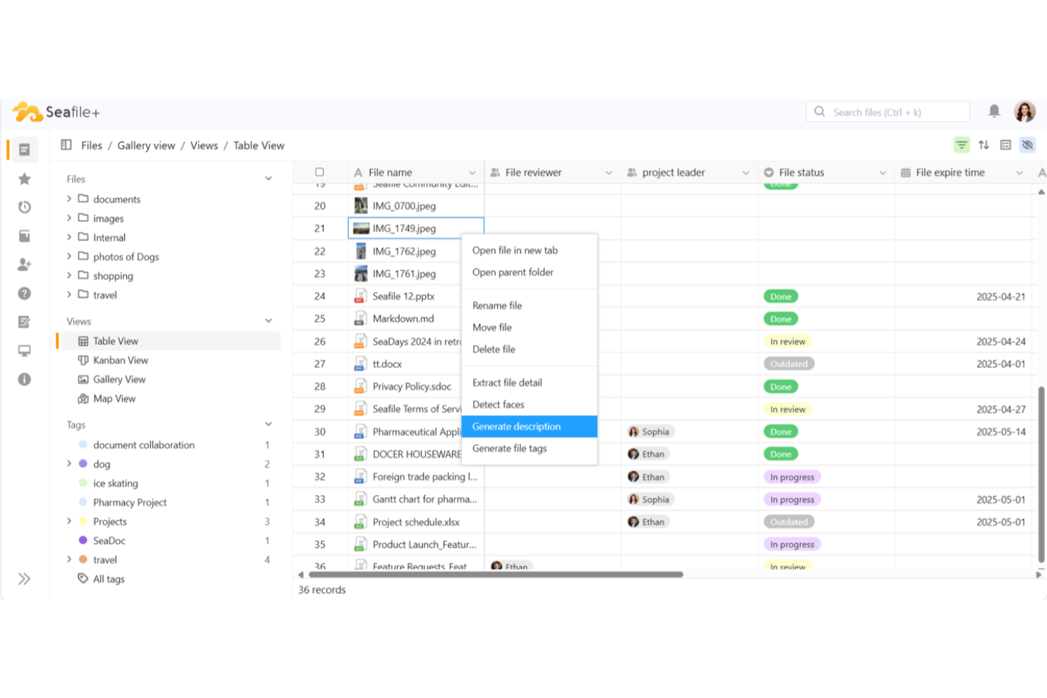 Seafile screenshot - 10 Nextcloud-alternativ utvalda för 2026 med främsta funktioner och användningsområden