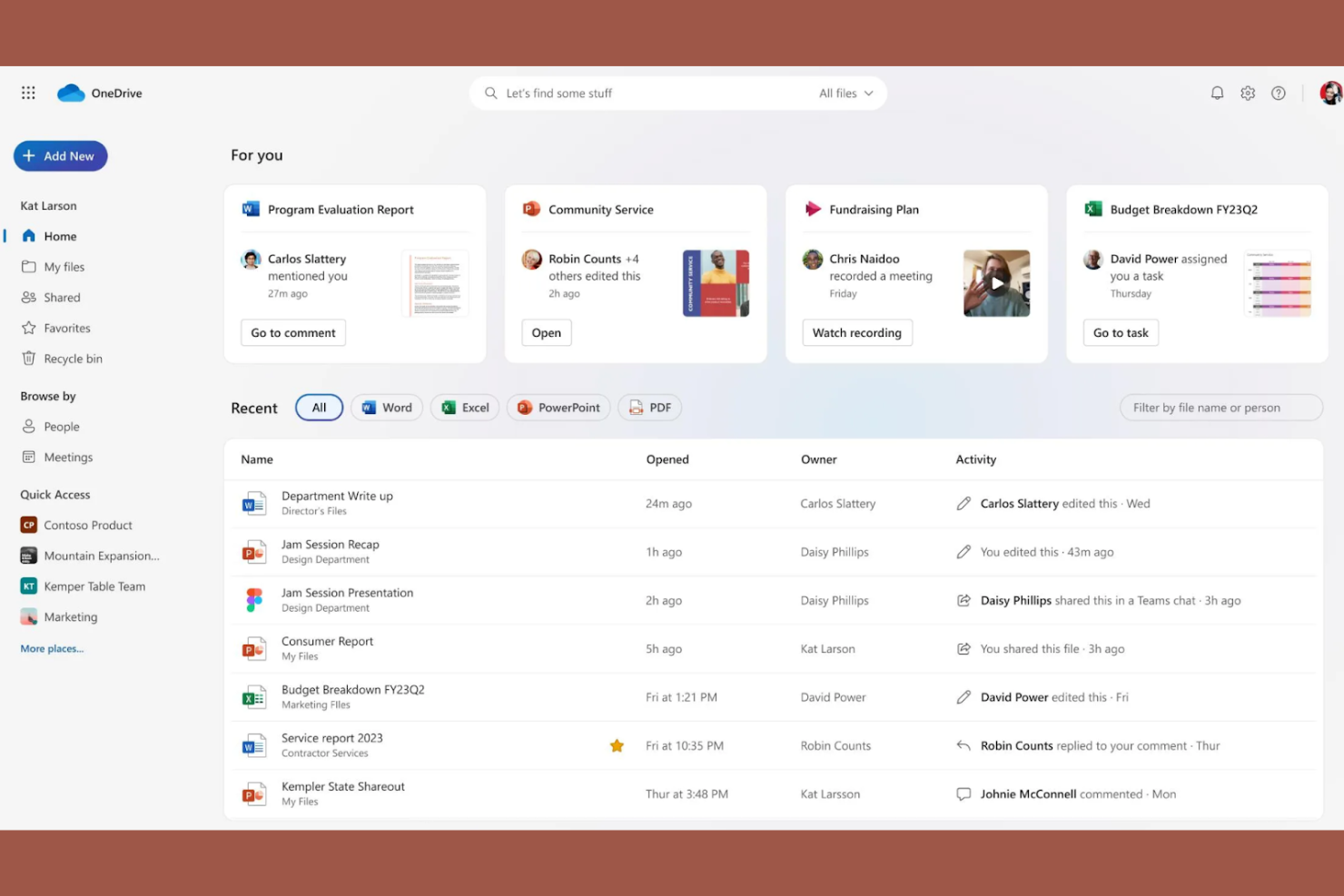 OneDrive screenshot - 10 bästa programvarorna för kunddokumenthantering 2026