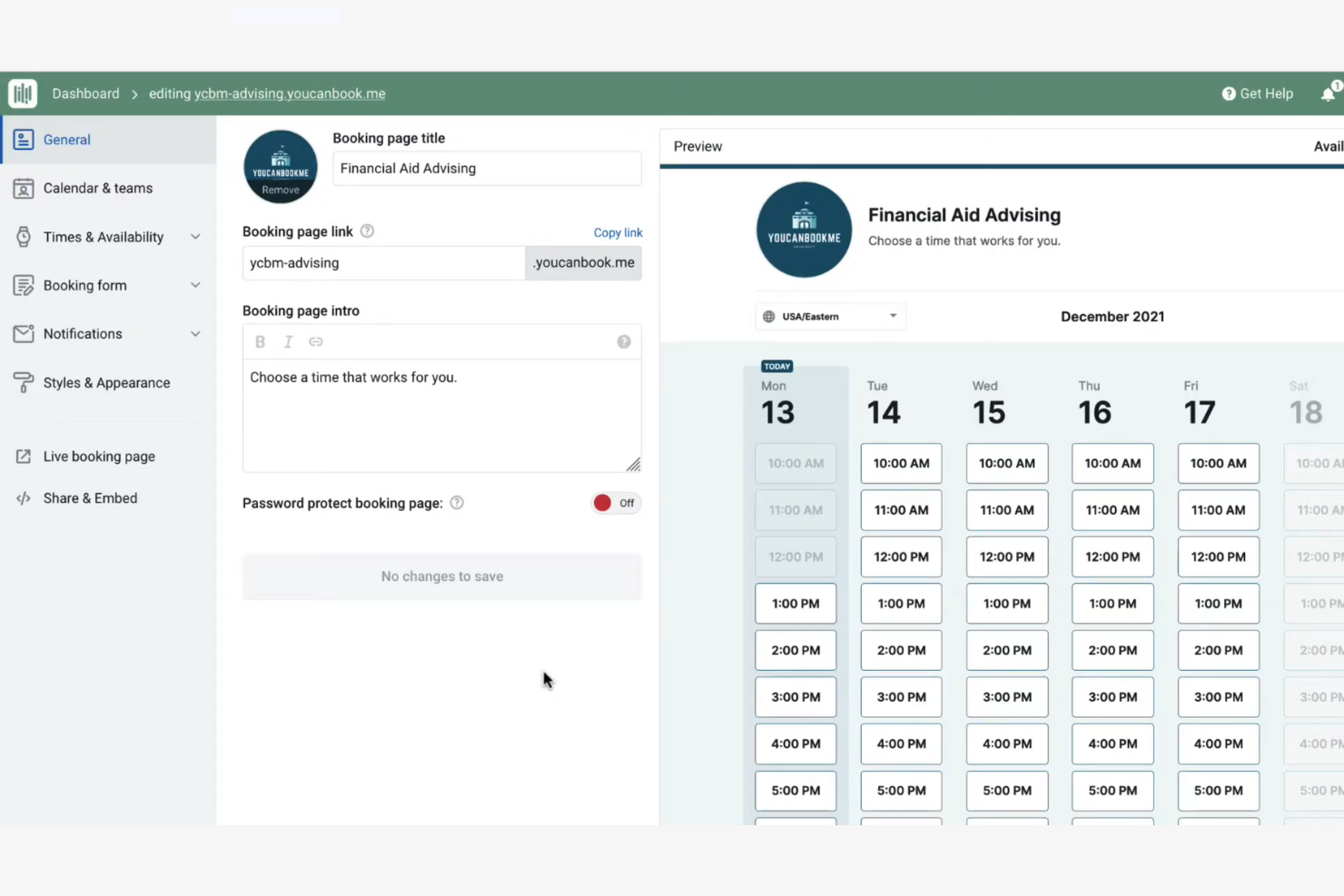 YouCanBookMe screenshot - 10 bästa programvarorna för kalenderbokning för 2026