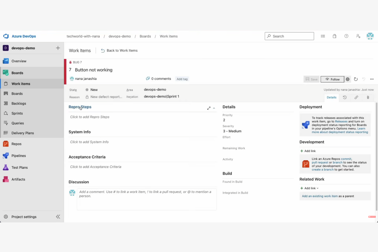 Microsoft Azure DevOps screenshot - 10 bästa verktygen för utvecklares produktivitet granskade 2026