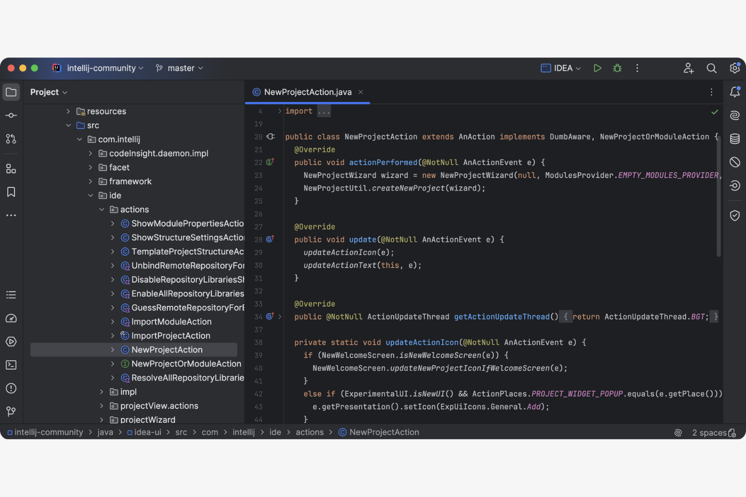 IntelliJ IDEA screenshot - 10 bästa verktygen för utvecklares produktivitet granskade 2026