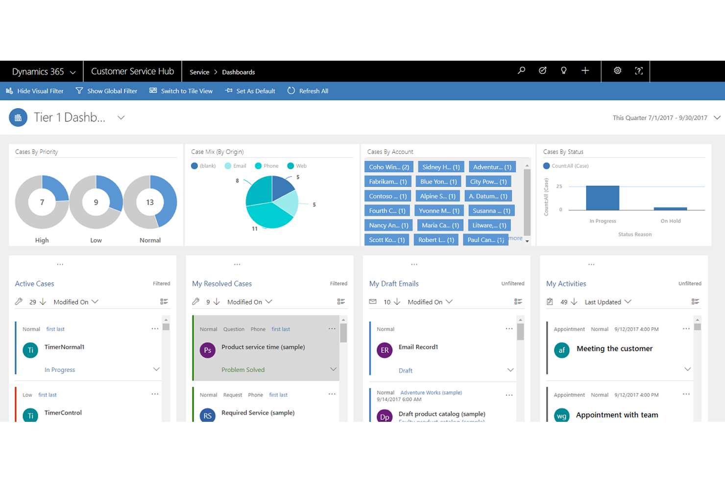 Microsoft Dynamics 365 screenshot - 10 bästa alternativen till Bitrix24 för 2026