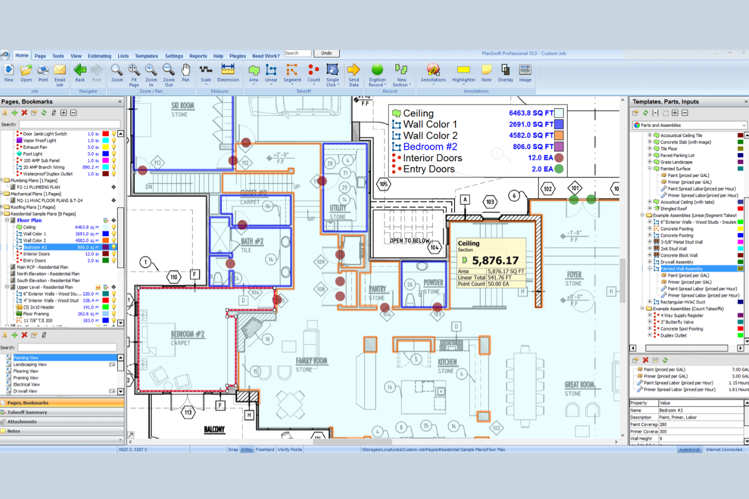 PlanSwift screenshot - 10 bästa programvarorna för HVAC-kalkylering – granskade 2026