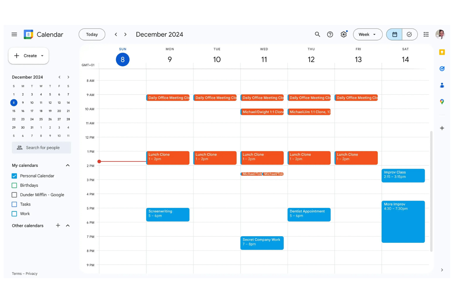 Google Calendar screenshot - 10 bästa alternativen till Doodle – granskade 2026