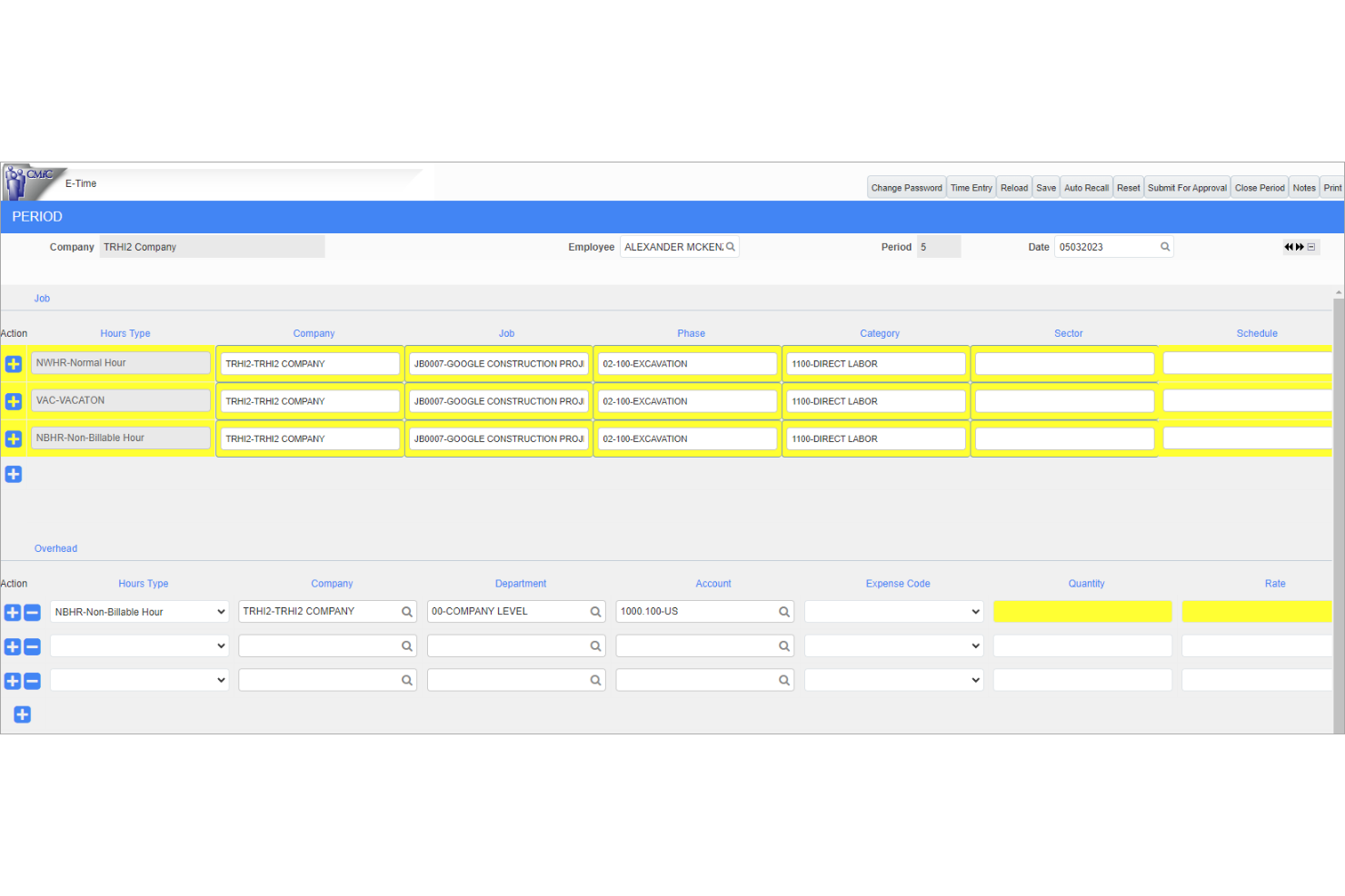 CMiC screenshot - 10 bästa programvarorna för tidsregistrering inom byggbranschen 2026