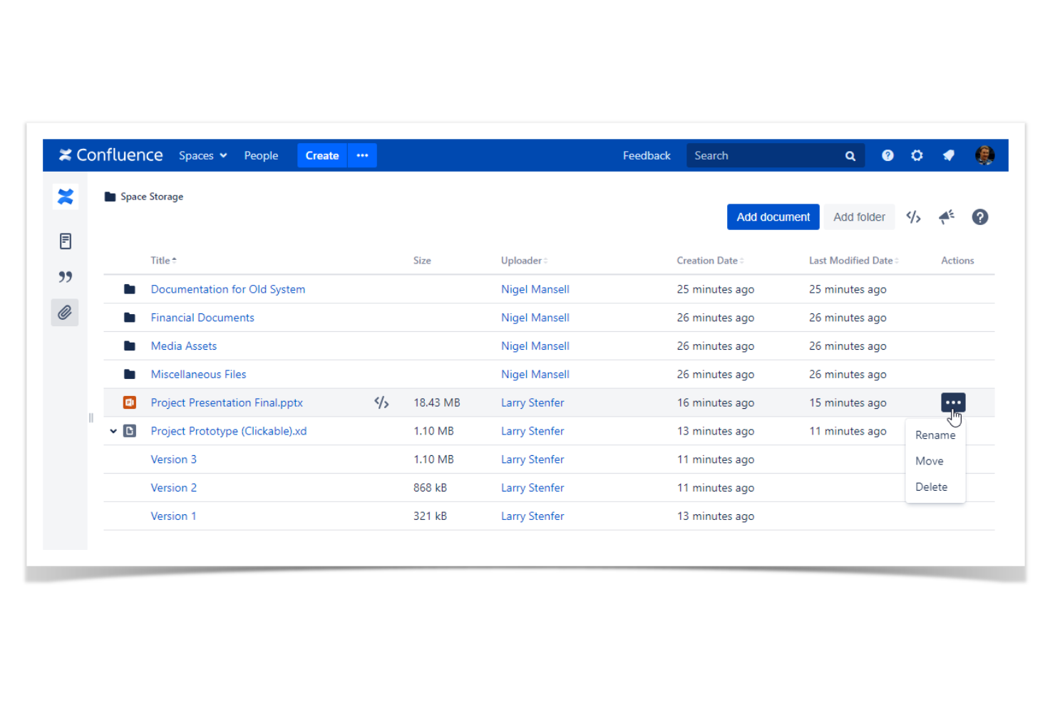 Confluence screenshot - 10 bästa programvarorna för dokumentgenerering som recenserats 2026