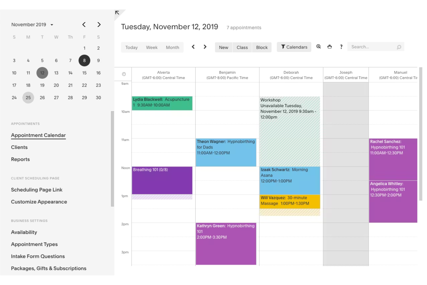 Acuity Scheduling screenshot - 10 alternativ till Google Kalender för 2026