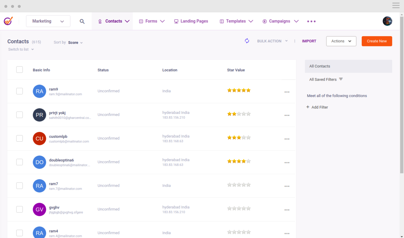 EngageBay screenshot - 10 bästa kostnadsfria programvaror för att hålla koll på kunder 2026