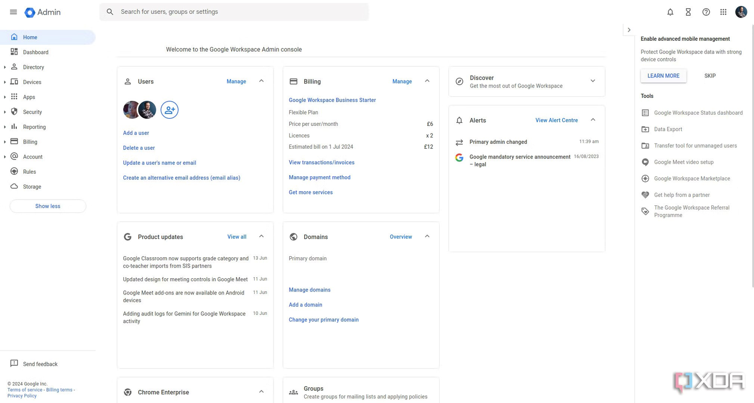 Google Workspace screenshot - 10 bästa verktygen för molnsamarbete granskade för 2026