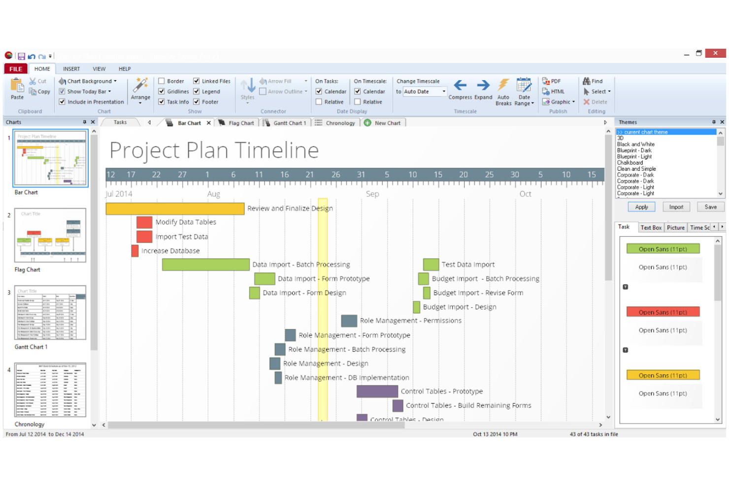 Timeline Maker Pro screenshot - 10 alternativa verktyg till Office Timeline för planering 2026