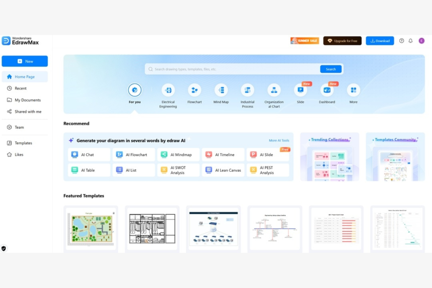 EdrawMax screenshot - 10 bästa alternativen till Visio granskade 2026