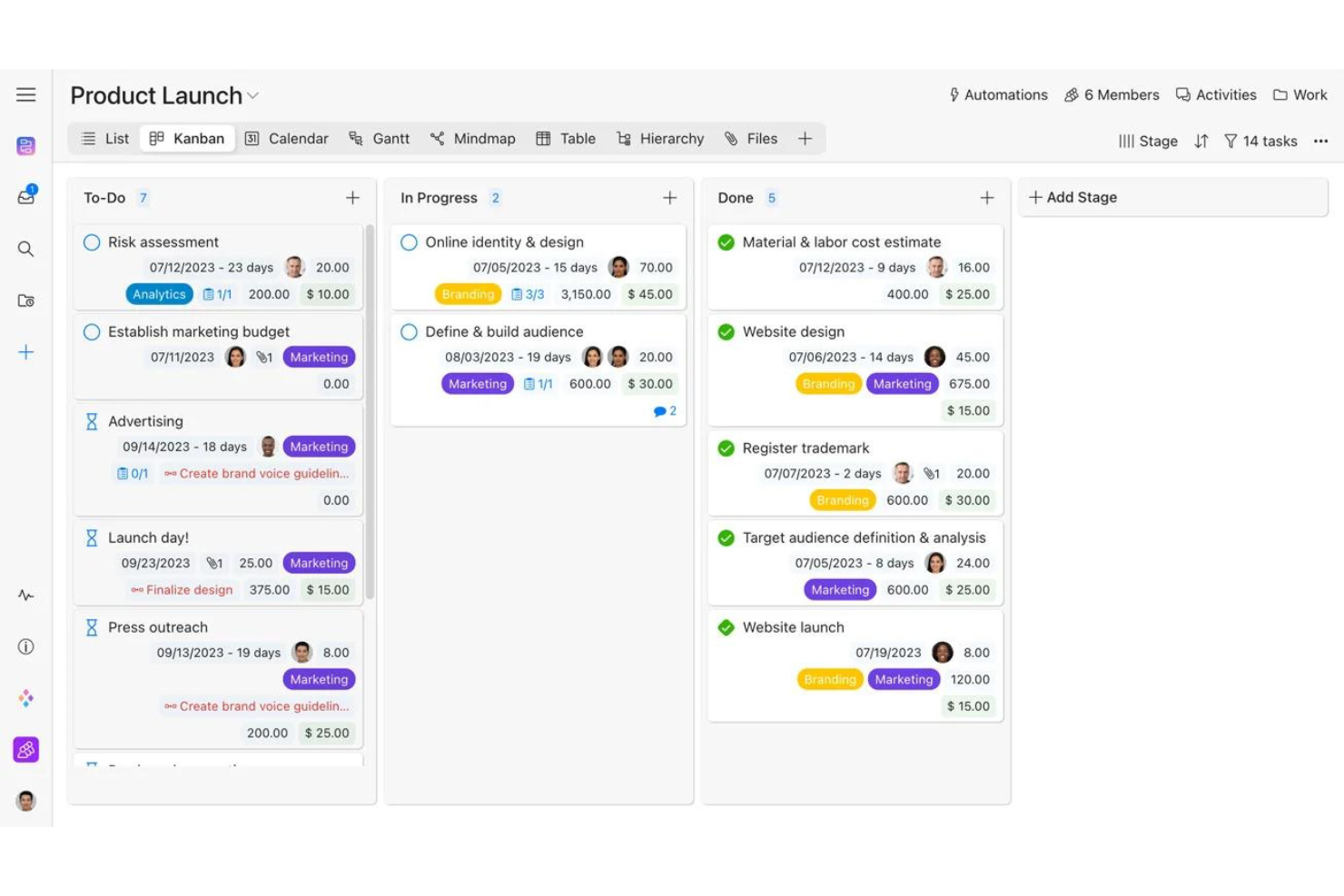 Zenkit screenshot - 10 bästa alternativen till MeisterTask för projekt 2026