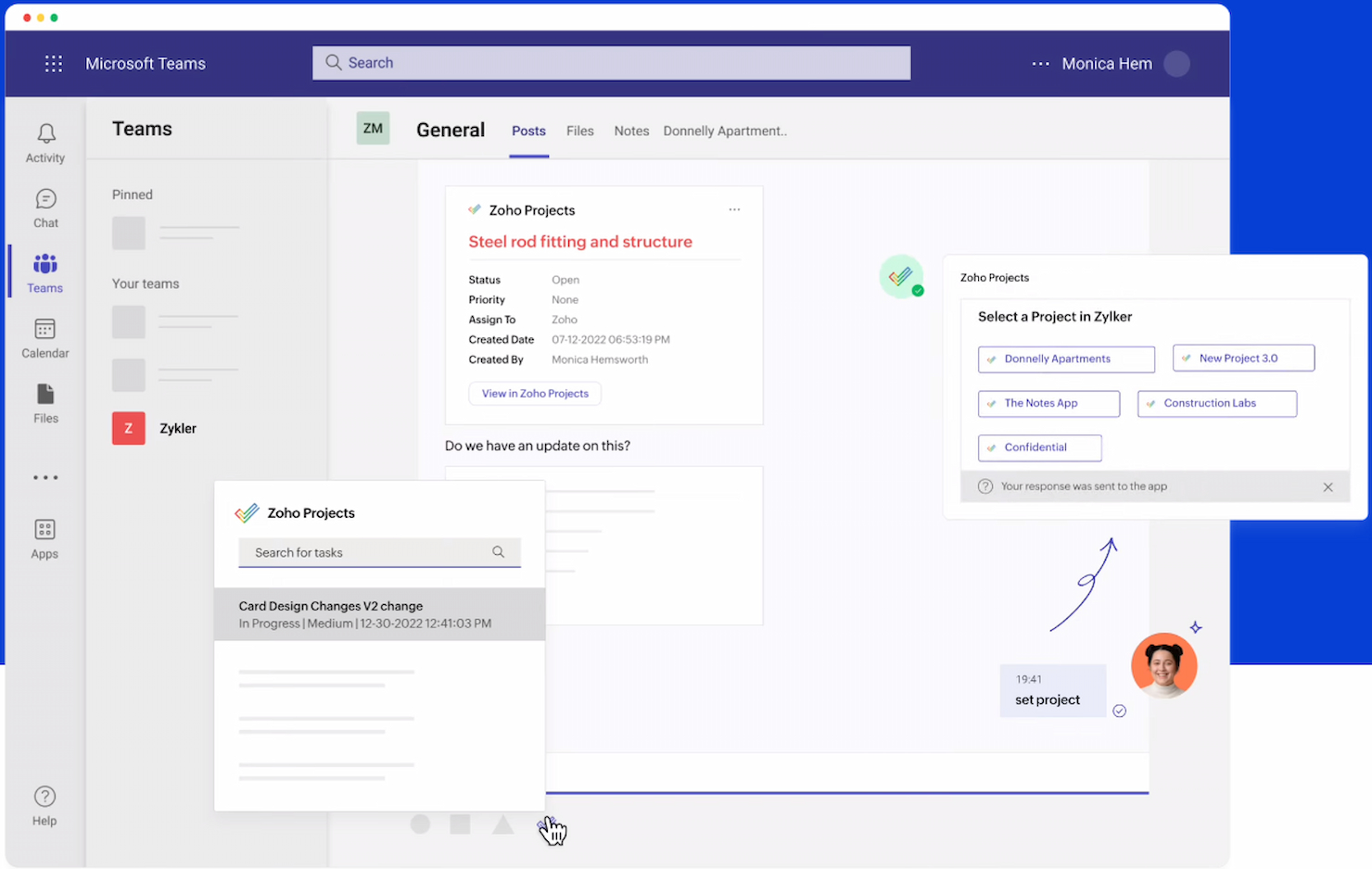 Zoho Projects screenshot - 10 bästa projekthanteringsverktygen som integreras med Microsoft Teams