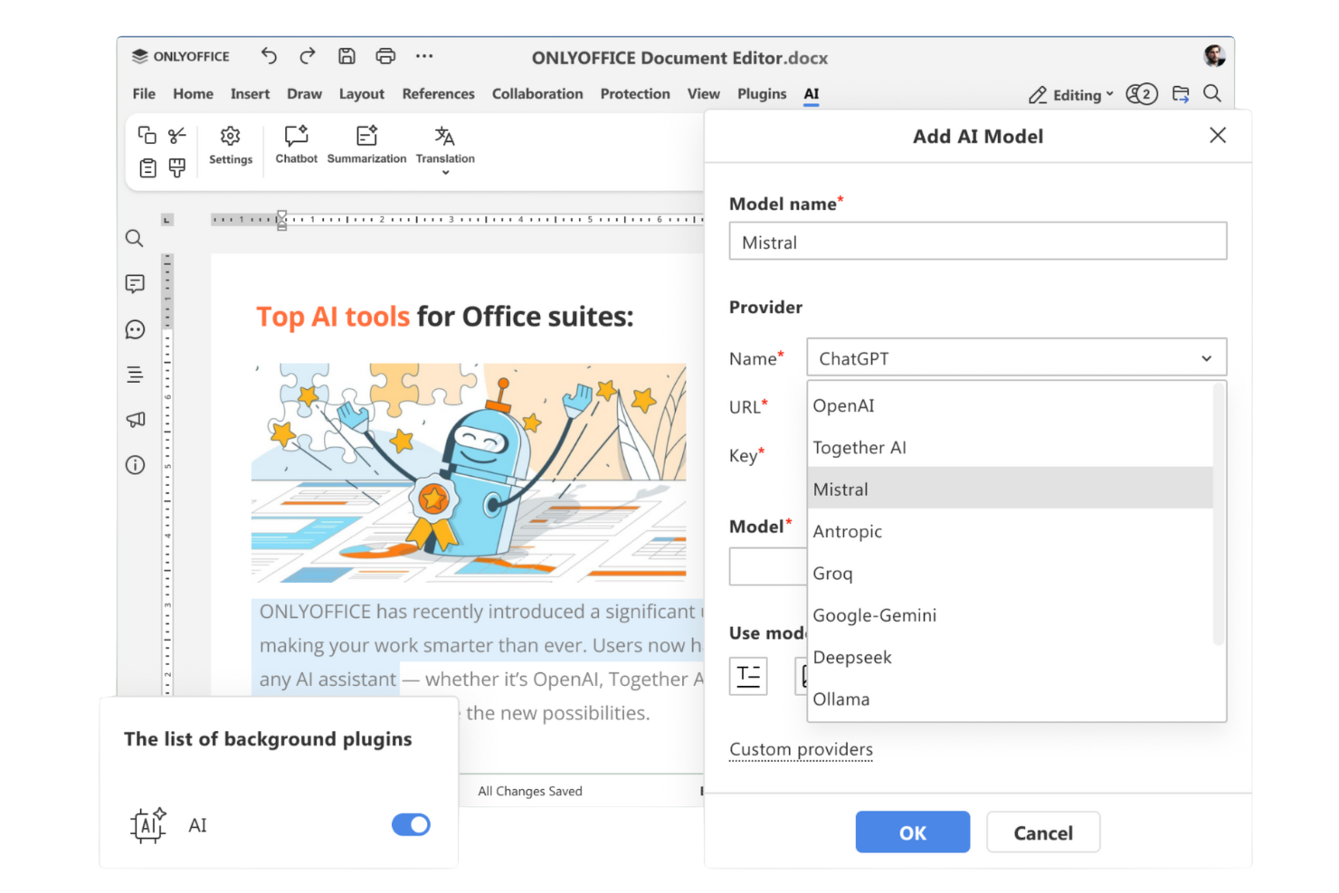 ONLYOFFICE Docs screenshot - 10 bästa programvarorna för hantering av arbetsflöden med öppen källkod för 2026