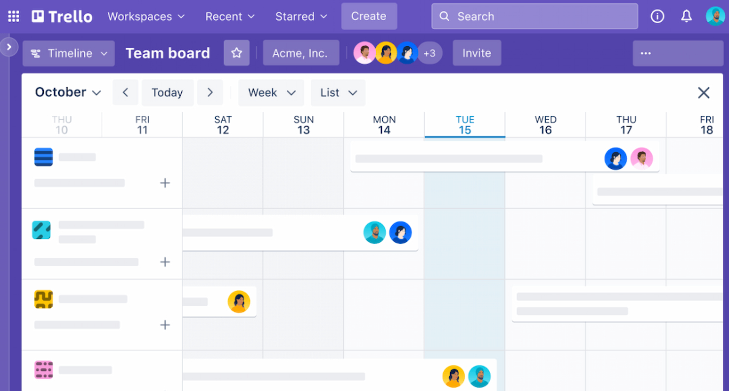 Trello screenshot - 10 bästa GanttPRO-alternativ för planering 2026