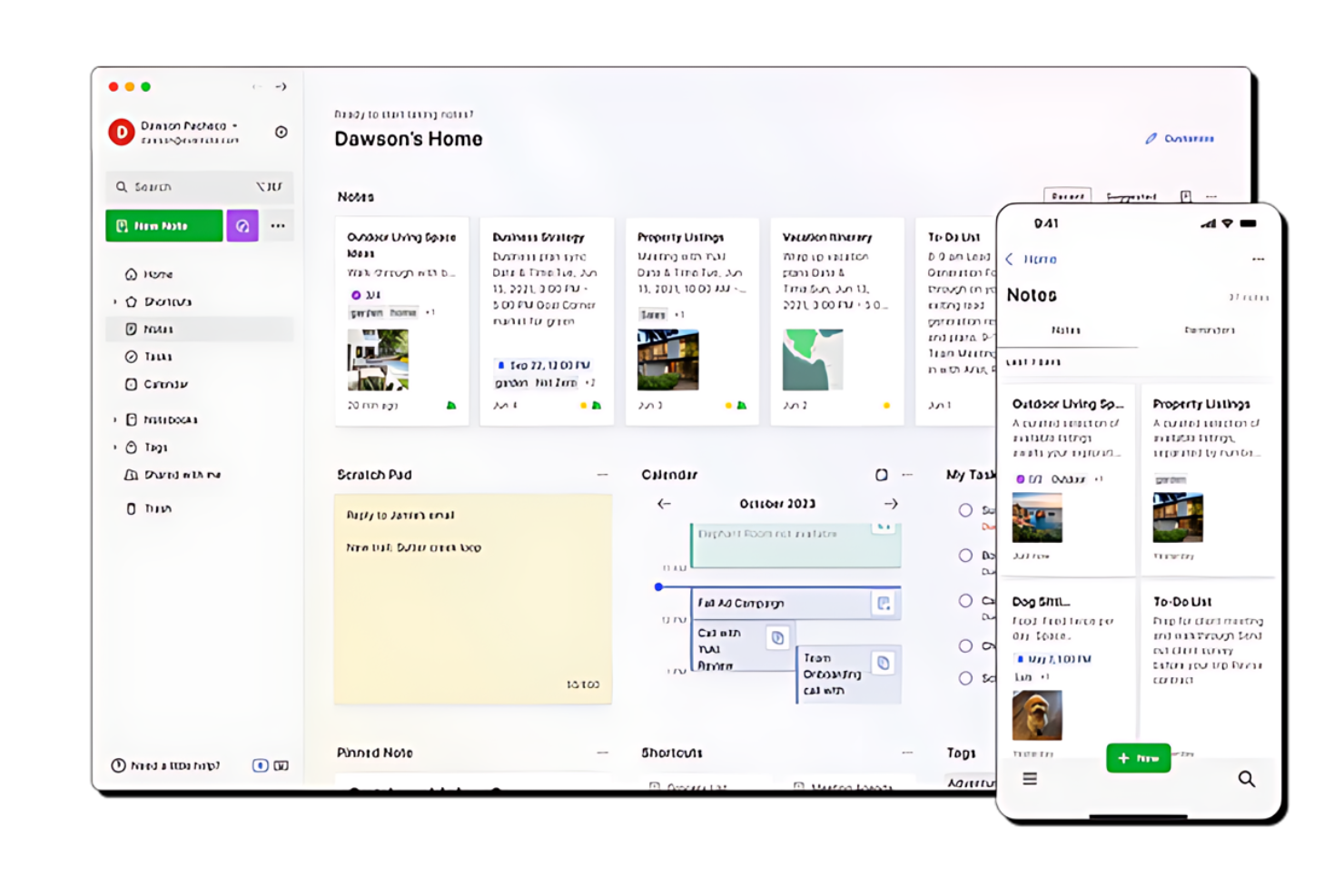 Evernote screenshot - 10 bästa programvarorna för personlig uppgiftshantering granskade 2026