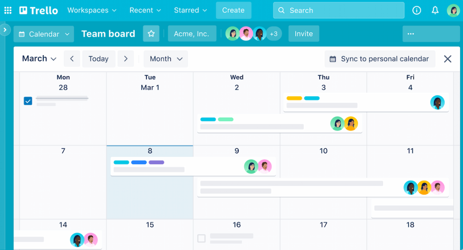 Trello screenshot - 10 bästa projektledningsprogrammen för utbildning 2026