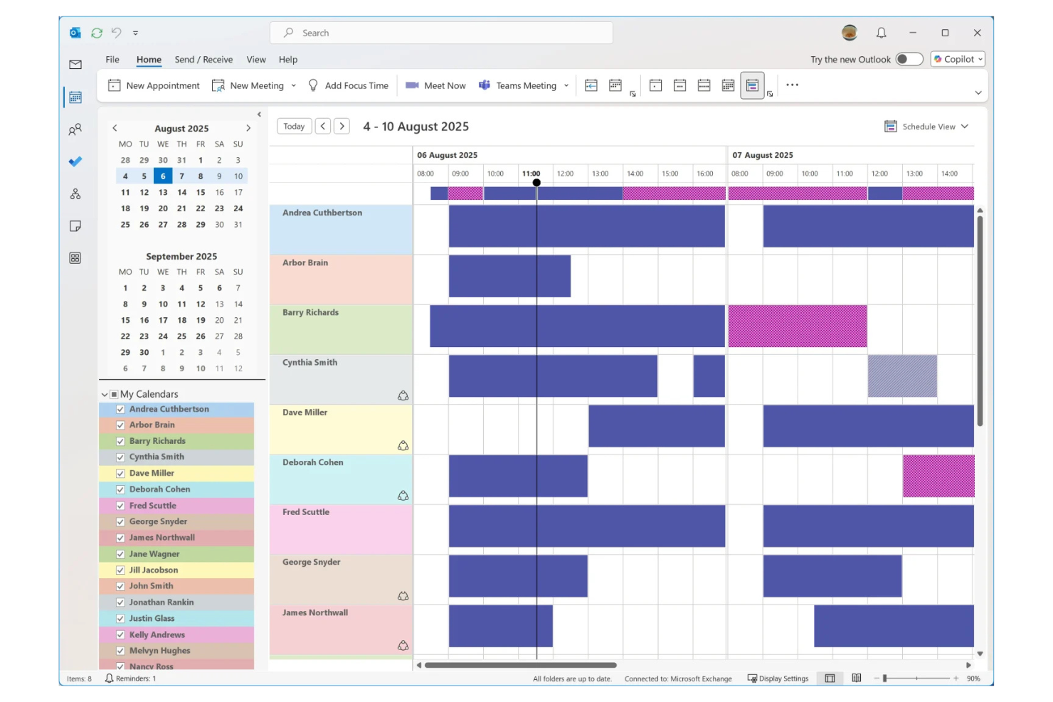 Microsoft Outlook Calendar screenshot - 10 bästa alternativen till Doodle – granskade 2026