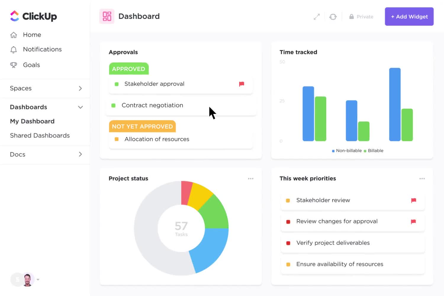ClickUp screenshot - 10 bästa programvarorna för redovisningsprojektledning 2026