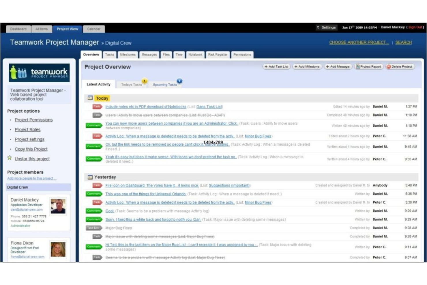 Teamwork.com screenshot - 10 bästa kostnadsfria programvarorna för projektledning inom bygg för 2026