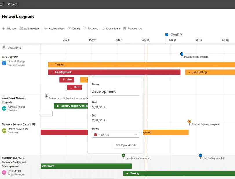 Microsoft Project screenshot - De 10 bästa programvarorna för Gantt-diagram granskade inför 2026