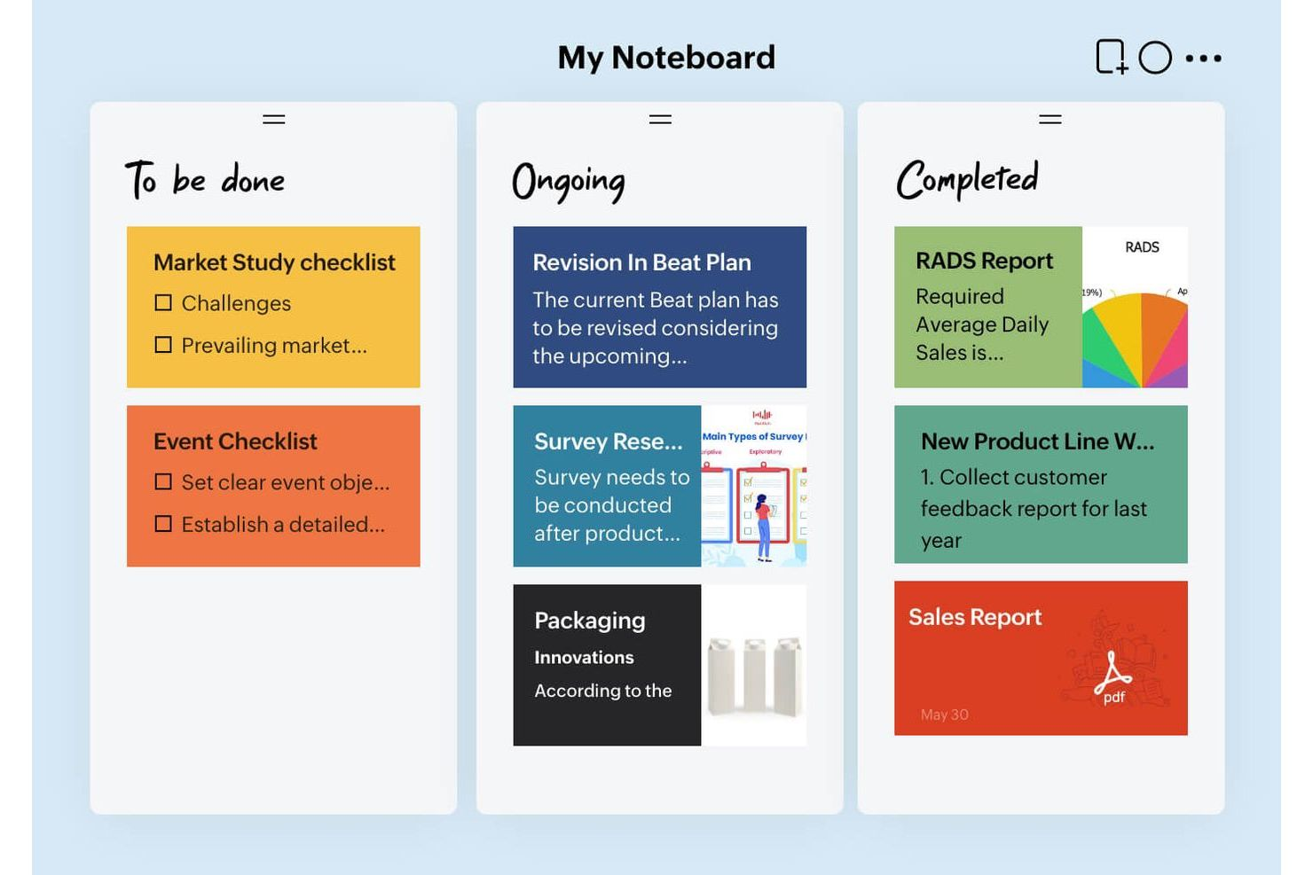 Zoho Notebook screenshot - 10 bästa alternativen till Google Keep för 2026