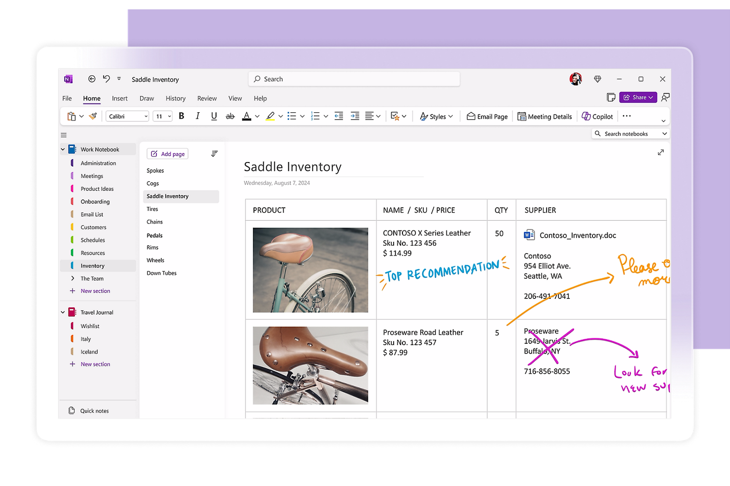 Onenote screenshot - 10 bästa alternativen till Google Keep för 2026
