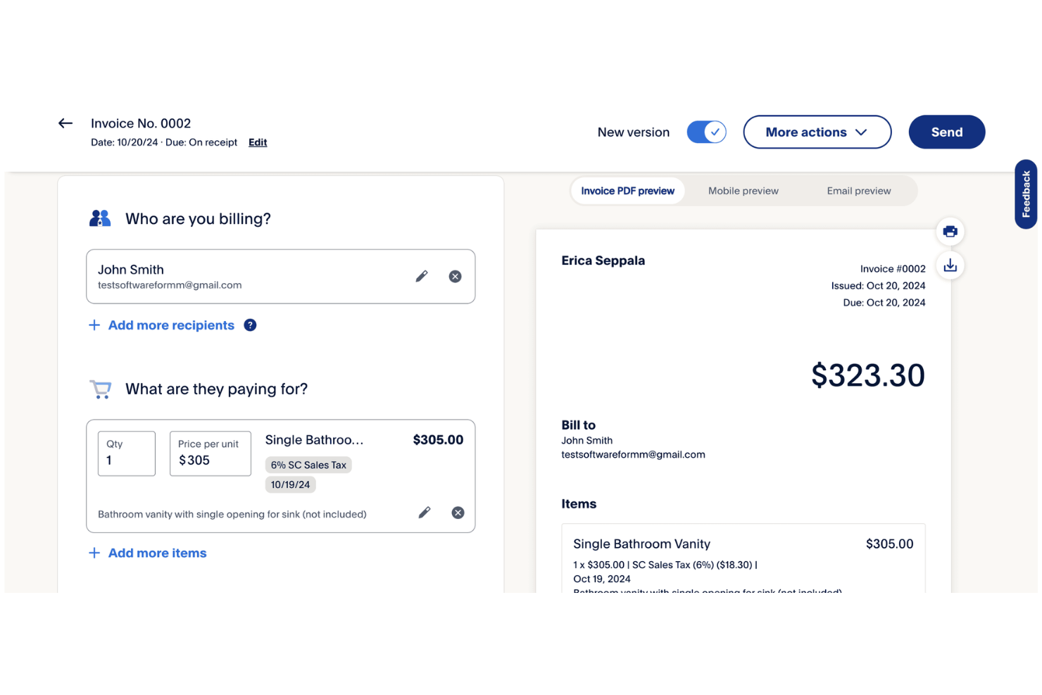 PayPal screenshot - 10 bästa faktureringsprogrammen 2026