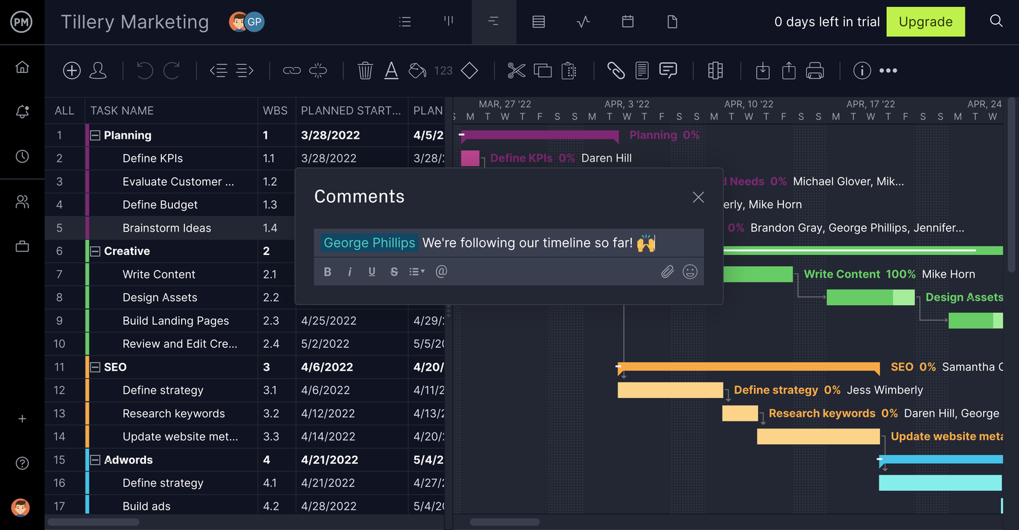 ProjectManager screenshot - Microsoft Project för Mac OS: 10 alternativ och lösningar