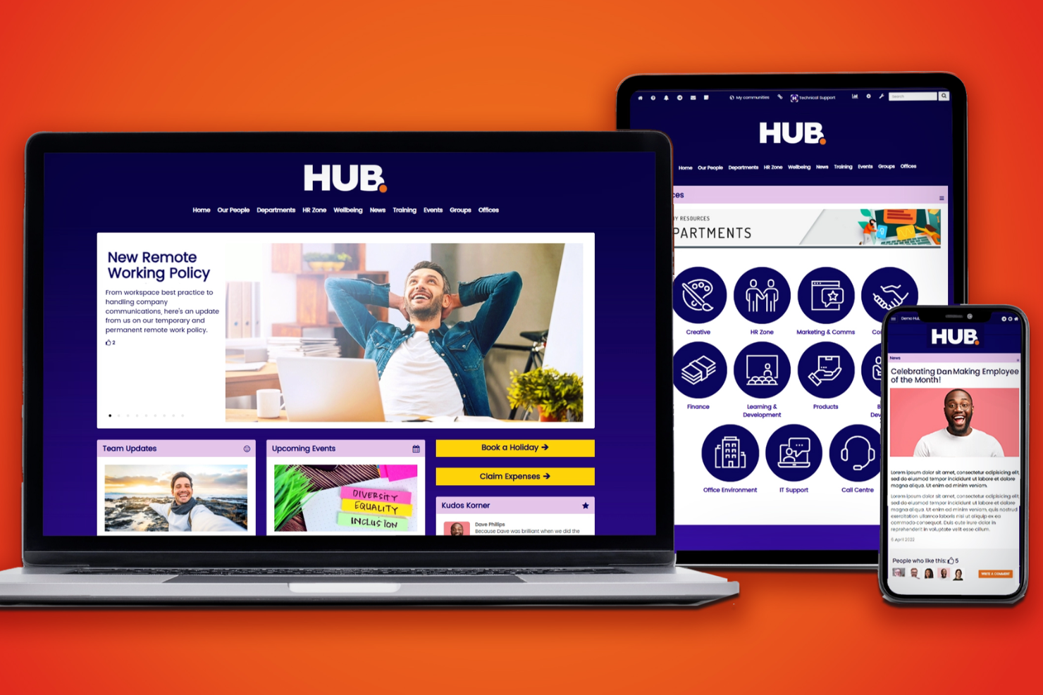 Hub screenshot - 10 bästa onlinekommunikationsverktygen för team år 2026