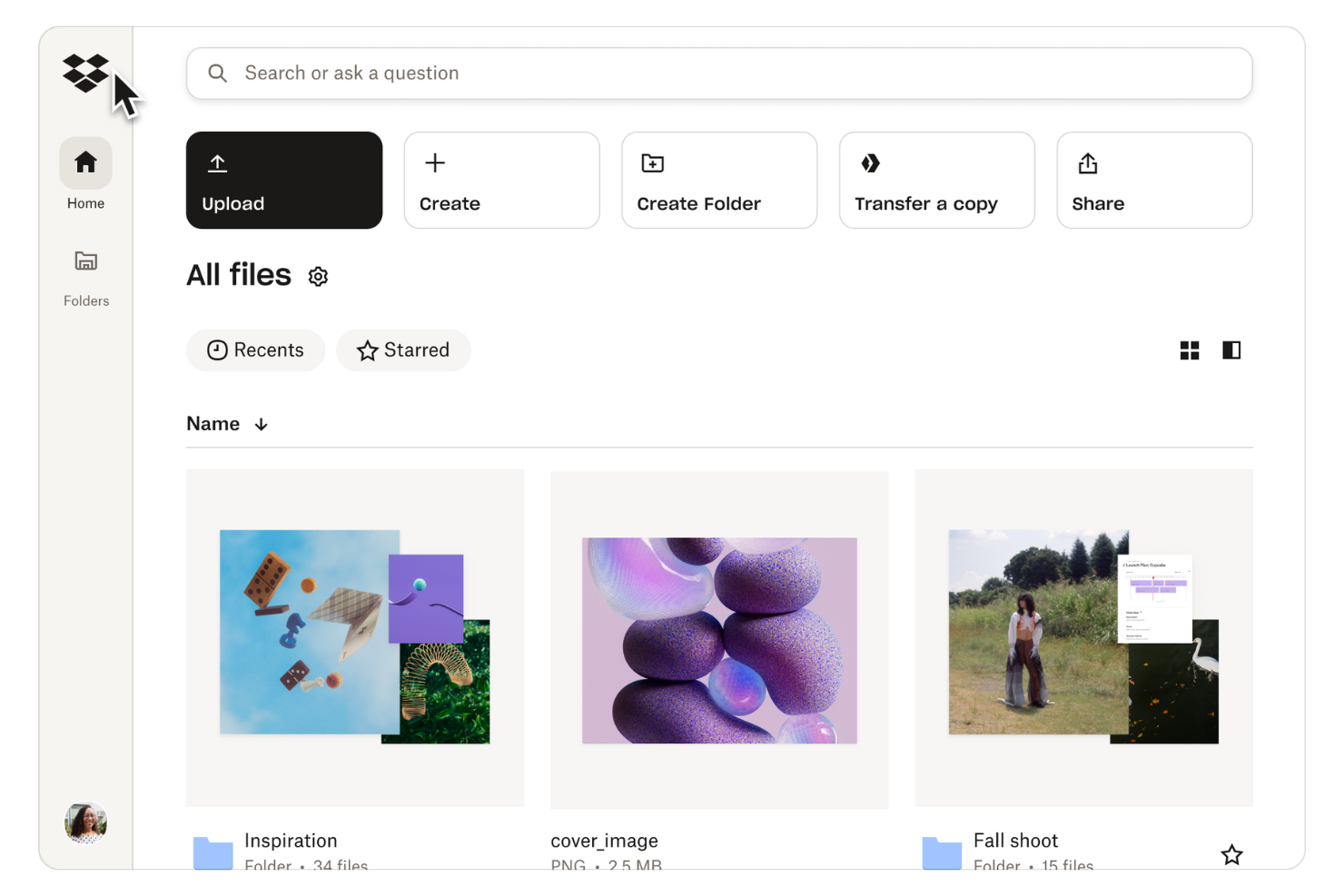 Dropbox screenshot - 10 bästa molnbaserade produktivitetsprogram utvalda för 2026