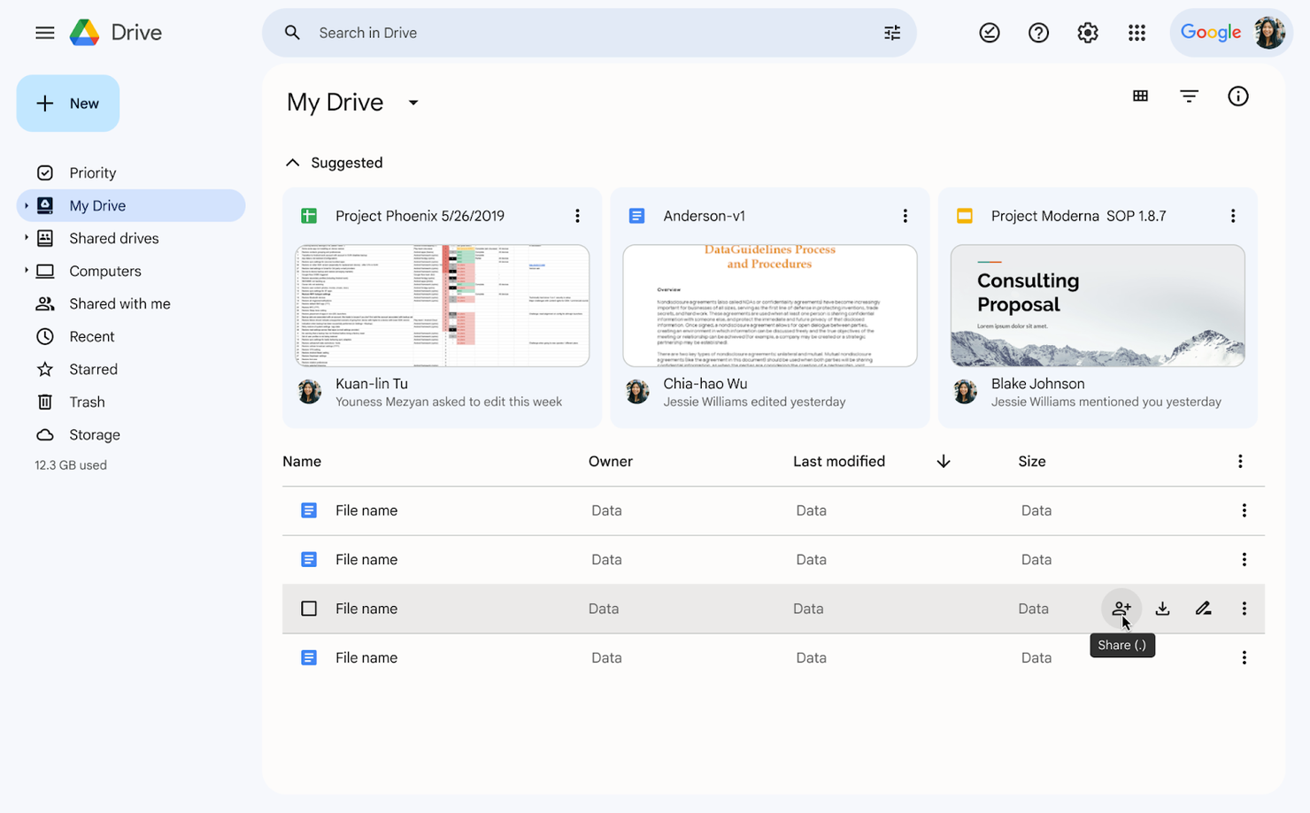 Google Drive screenshot - 10 bästa alternativen till Tettra i 2026