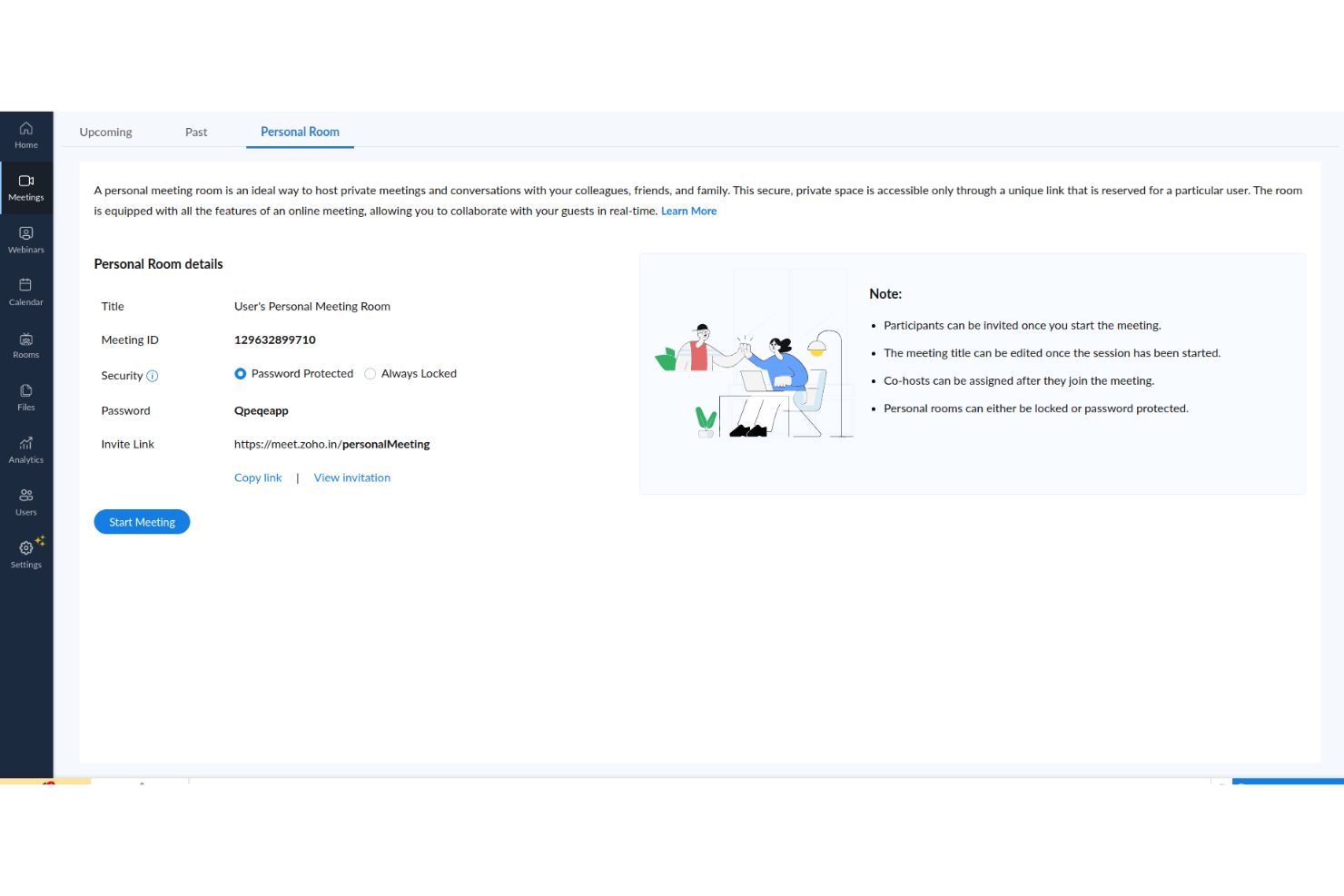 Zoho Meeting screenshot - 10 bästa alternativen till Livestorm 2026