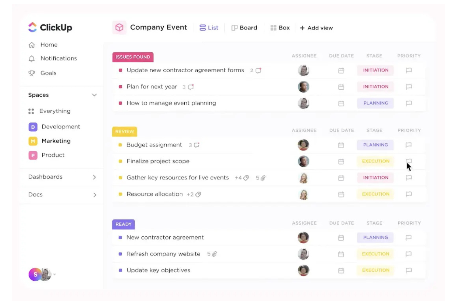 ClickUp screenshot - Die 10 besten Alternativen zu Google Workspace im Test 2026