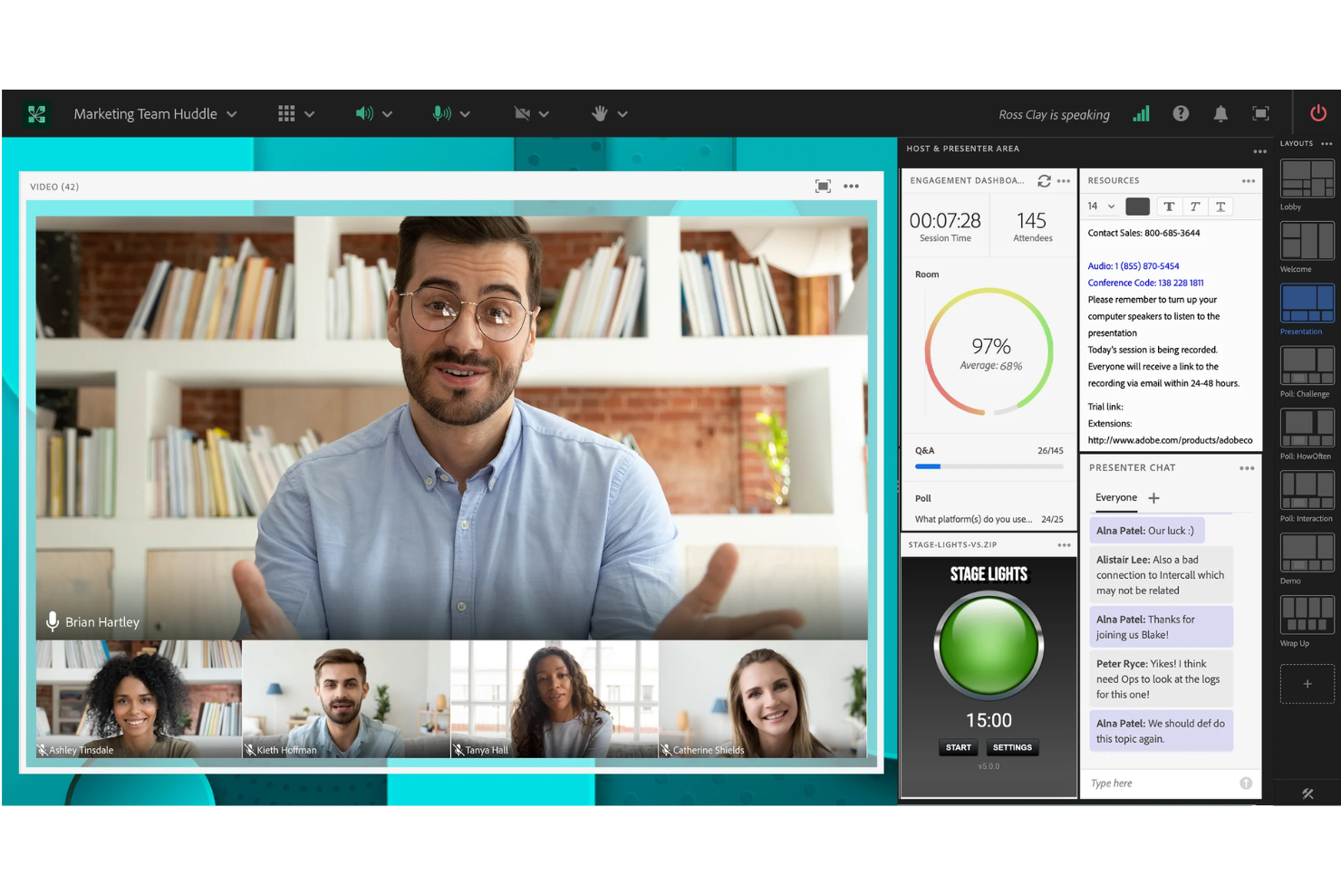 Adobe Connect screenshot - Le 10 migliori alternative a Google Meet nel 2026