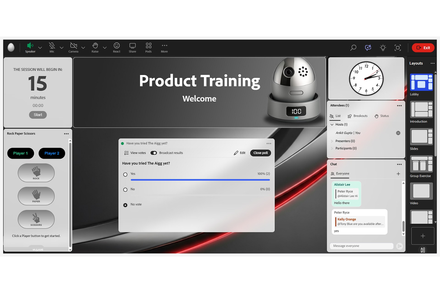Adobe Connect screenshot - 10 beste Webex-alternatieven in 2026